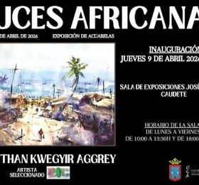 Inauguración de la exposición de acuarelas “Luces Africanas” de Jonathan Kwegyir Aggrey en la Sala de Exposiciones José Pérezgil