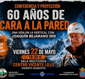 El alpinista Joaquín Bejarano Sen presenta en Caudete su trayectoria: “60 años de cara a la pared”