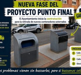 El Proyecto Punto Final acelera una nueva fase para retirar contenedores soterrados antes del inicio del curso escolar