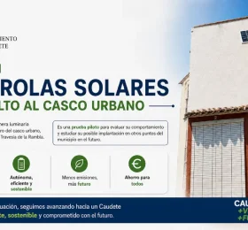 Las farolas solares dan el salto al casco urbano de Caudete.