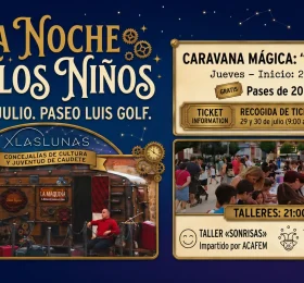 La Noche de los Niños vuelve al Paseo Luis Golf el jueves 30 de julio con la programación de “X Las Lunas”