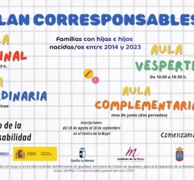 Se abre el plazo de inscripción del Plan Corresponsables para el nuevo curso escolar 2026-2027