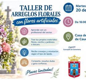 El Ayuntamiento de Caudete organiza por primera vez un taller gratuito de arreglos florales para el Día de Todos los Santos