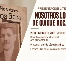 La Biblioteca Pública Municipal Ana María Matute acoge la presentación de “Nosotros los Roca”, la nueva novela de Quique Rocalvarez